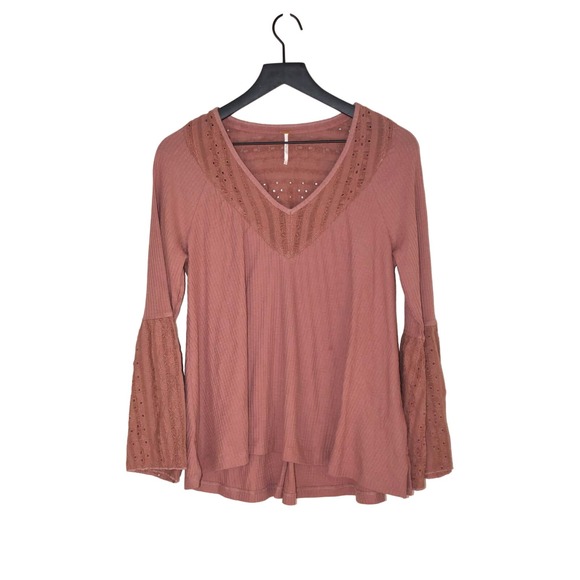 Free People Parisian Nights Rose Top Size S - Picture 3 of 6